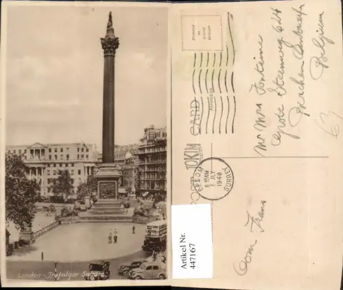 447167,England London Trafalgar Square Platz Säule