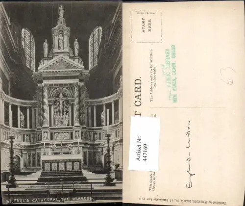 447169,England London St. Pauls Cathedral Reredos Kirche Innenansicht