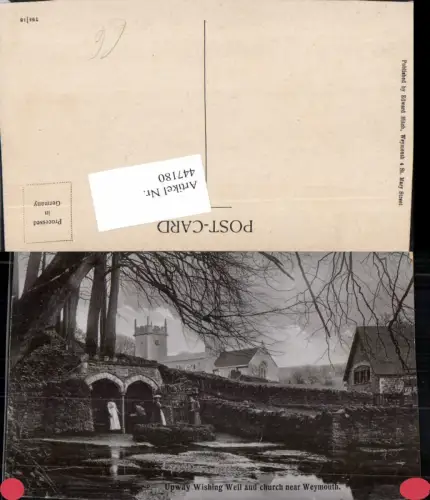 447180,England Weymouth Upway Wishing Well and Church Kirche