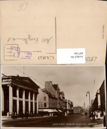 447186,England Aberdeen Union Street showing Music Hall Straßenansicht