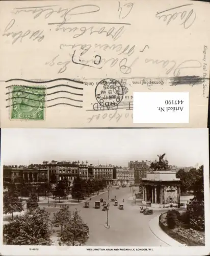 447190,England London Wellington Arch and Picadilly