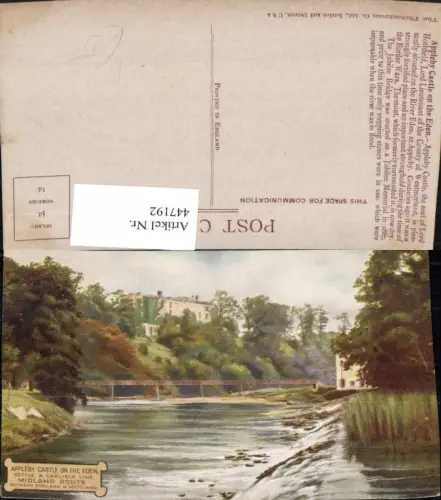 447192,Künstler AK England Appleby Castle on the Eden Schloss Fluss