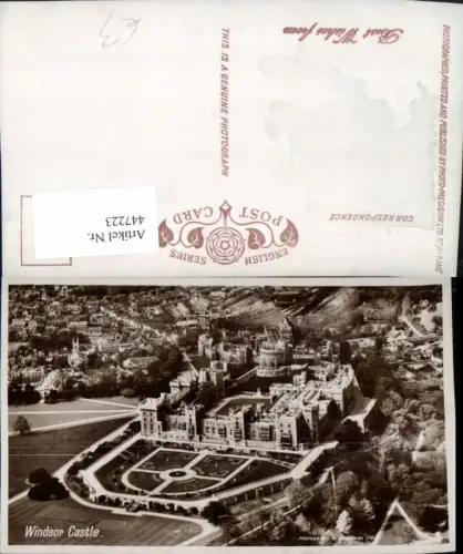 447223,England Windsor Castle Schloss Fliegeraufnahme