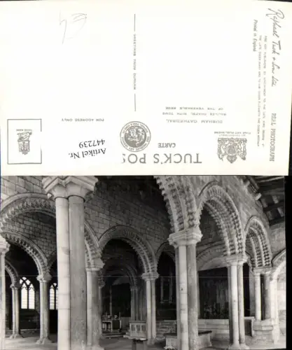 447239,England Durham Cathedral Kirche Innenansicht Arkaden