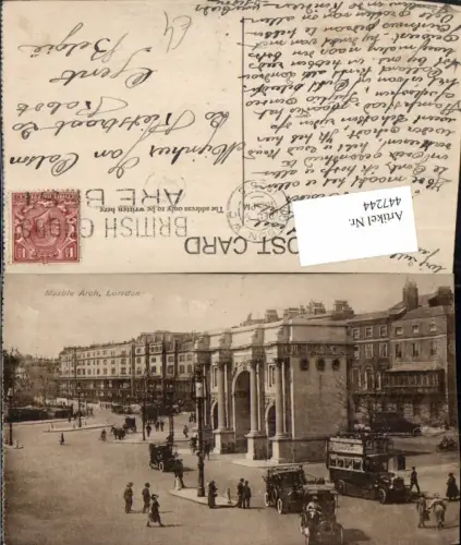 447244,England London Marble Arch Marmorbogen Doppeldecker