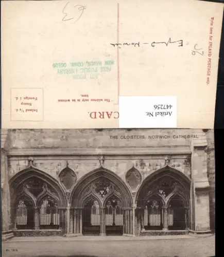 447256,England Norwich Cathedral Cloisters Kloster Arkaden