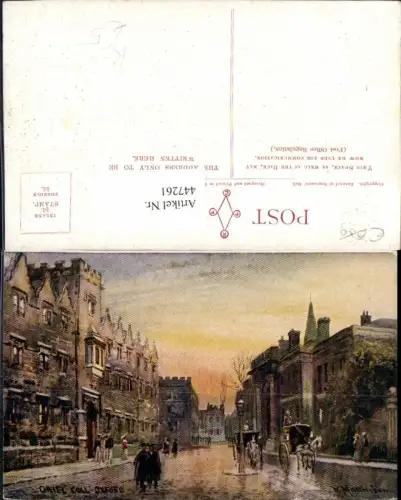 447261,Künstler AK W. Matthison England Oxford Oriel Coll Straßenansicht