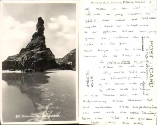452720,England Bedruthan Steps Queen Bess Rock Felsen