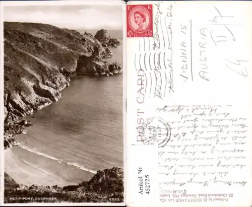 452725,England Guernsey Petit Port Buch Küste