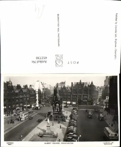 452730,England Manchester Albert Square Platz Monument