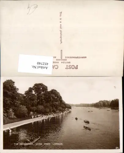 452740,England London Hyde Park Serpentine Fluss Boote