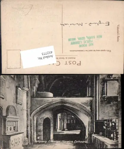 452773,England Norwich Cathedral Reliquary Chamber Reliquienraum
