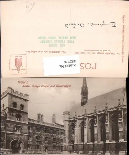 452776,England Oxford Exeter College Chapel and Quadrangle