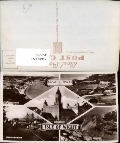 452782,England Isle of Wight Abbey Alum Bay Bucht Brücke Mehrbildkarte