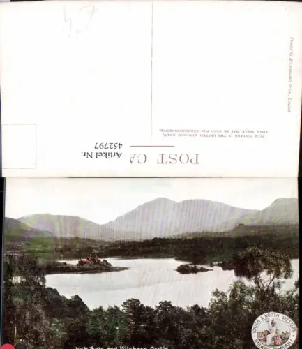452797,England Loch Awe and Kilchern Castle See Burg Bergkulisse