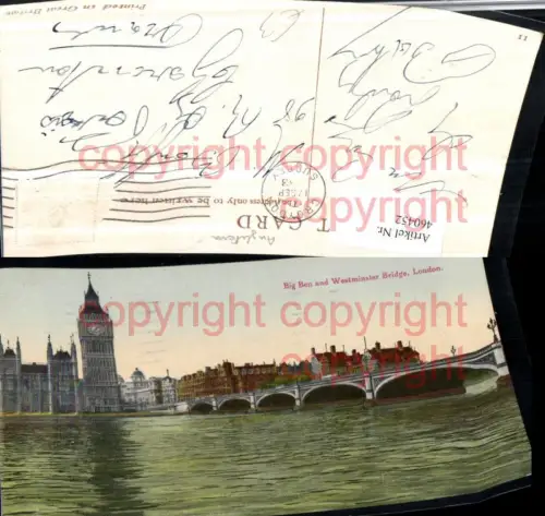 460452,England London Big Ben and Westminster Bridge Brücke