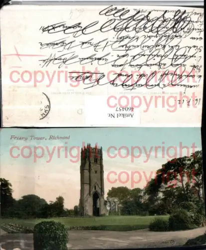 460457,England Richmond Friary Tower Turm