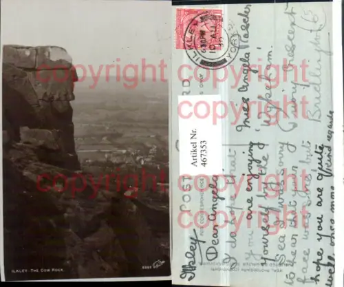 467353,England Ilkley Cow Rock Felsen