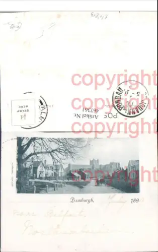 467361,England Bamburgh Teilansicht m. Burg