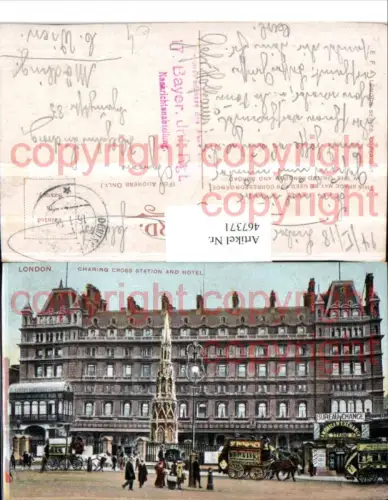 467371,England London Charing Cross Station and Hotel
