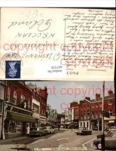 467378,England Melton Mowbray Market Square Straßenansicht