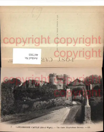 467383,England Isle of Wight Carisbrooke Castle Outer Ehzabethian Gateway Burgtor