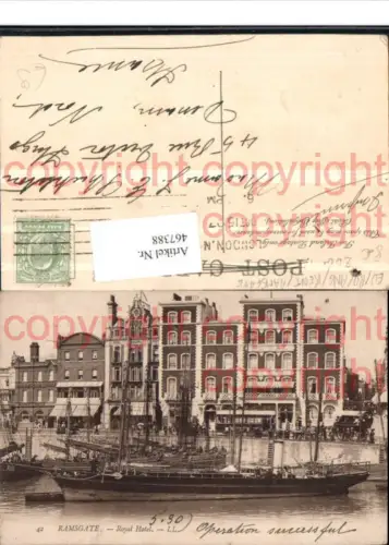 467388,England Ramsgate Royal Hotel Segelschiffe Boote