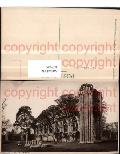 467405,England York St. Marys Abbey Abtei Ruine