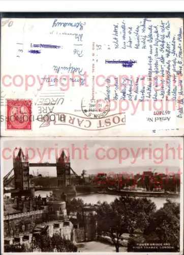 467407,England London Tower Bridge and River Thames Brücke