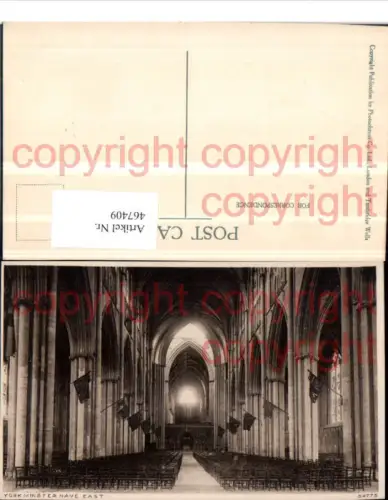 467409,England York Minster Nave East Kirche Innenansicht
