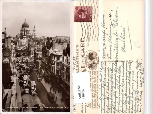 480406,England London Fleet Street and St. Pauls Kirche
