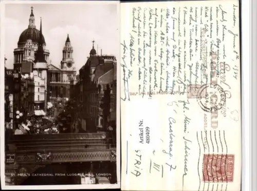 480409,England London St. Pauls Cathedral from Ludgate Hill Kirche