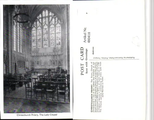 480418,England Christchurch Priory Lady Chapel Kapelle Innenansicht