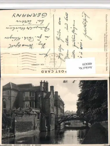 480439,England Cambridge Queens College and Bridge Schule Brücke