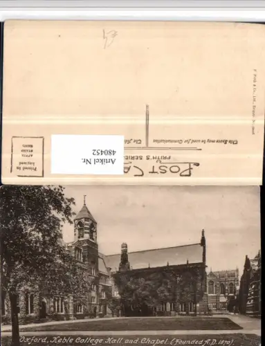 480452,England Oxford Keble College Hall and Chapel Kapelle