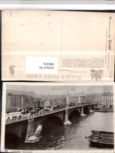 480456,England London Bridge Brücke pub Raphael Tuck 1075
