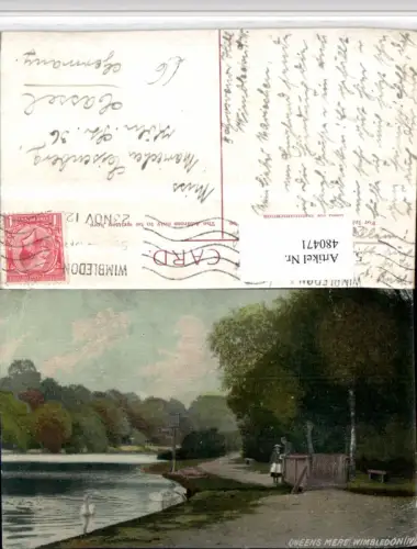 480471,England London Wimbledon Queesn Mere Park Teich