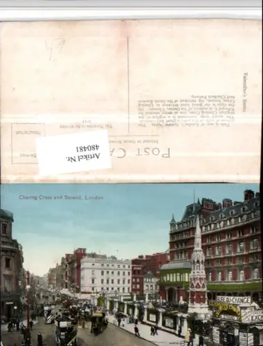 480481,England London Charing Cross and Strand Kreuz Straßenansicht