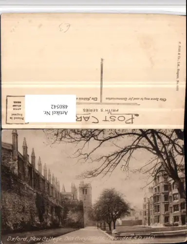 480542,England Oxford New College Old City Walls Mauer