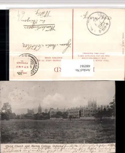 480561,England Oxford Christ Church and Merton College Kirche Schule