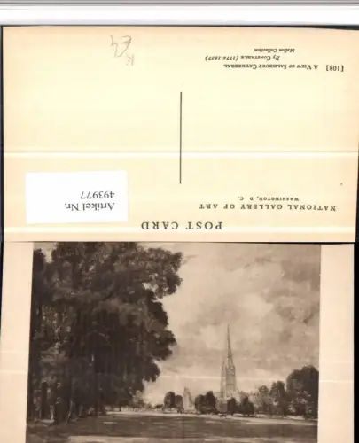 493977,Künstler AK Constable England Salisbury Cathedral Kirche