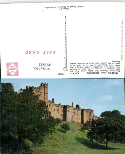 495832,England Derbyshire Haddon Hall Gebäude