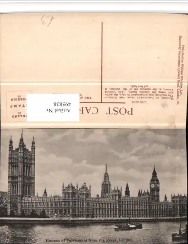 495838,England London Houses of Parliament from the River
