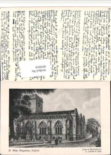 495854,Künstler AK England Oxford St. Mary Magdalen Kirche
