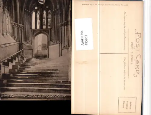 495863,England Wells Cathedral Steps to Chapter House Stiegen