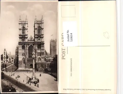 510614,England London Westminster Abbey Kirche Säule