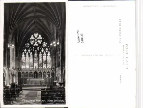 510623,England Exeter Cathedral Chapel of our Lady Kirche Innenansicht