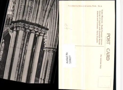 510627,England York Minster Transept Kirche Säule