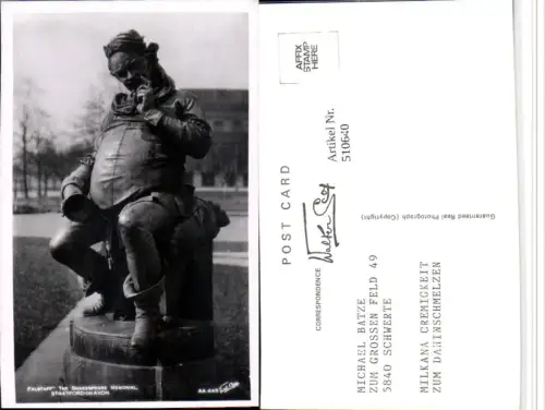 510640,England Stratford-on-Avon Shakespeare Memorial Statue