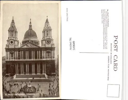 510649,England London St. Pauls Cathedral Kirche